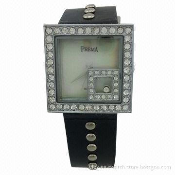 Square Stone Watch for Lady, Inner Square Can Move